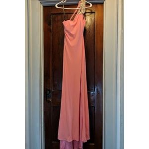 Vintage Style Peach Prom Dress